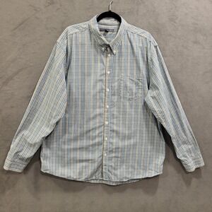 Old Navy Button Down Shirt‎ Mens 2XL Plaid Long Sleeve Casual Office Business